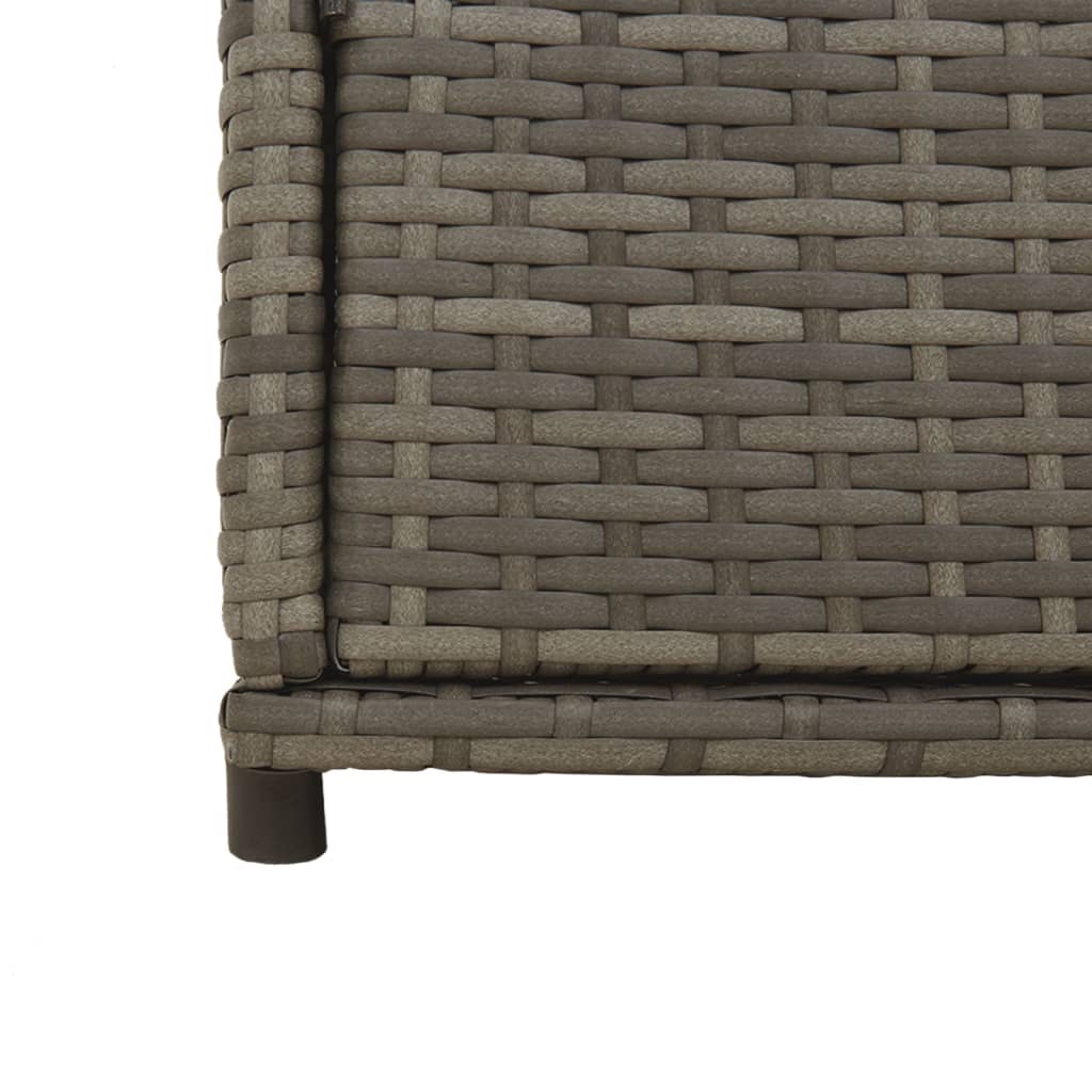 Armadietto Portaoggetti Giardino Grigio 105x55x113cm Polyrattan 365565