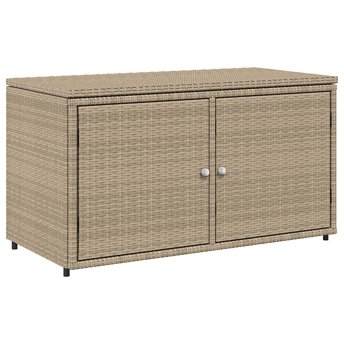 Armadietto Portaoggetti Giardino Beige 110x55x60,5cm Polyrattan 365570