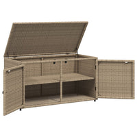 Armadietto Portaoggetti Giardino Beige 110x55x60,5cm Polyrattan 365570