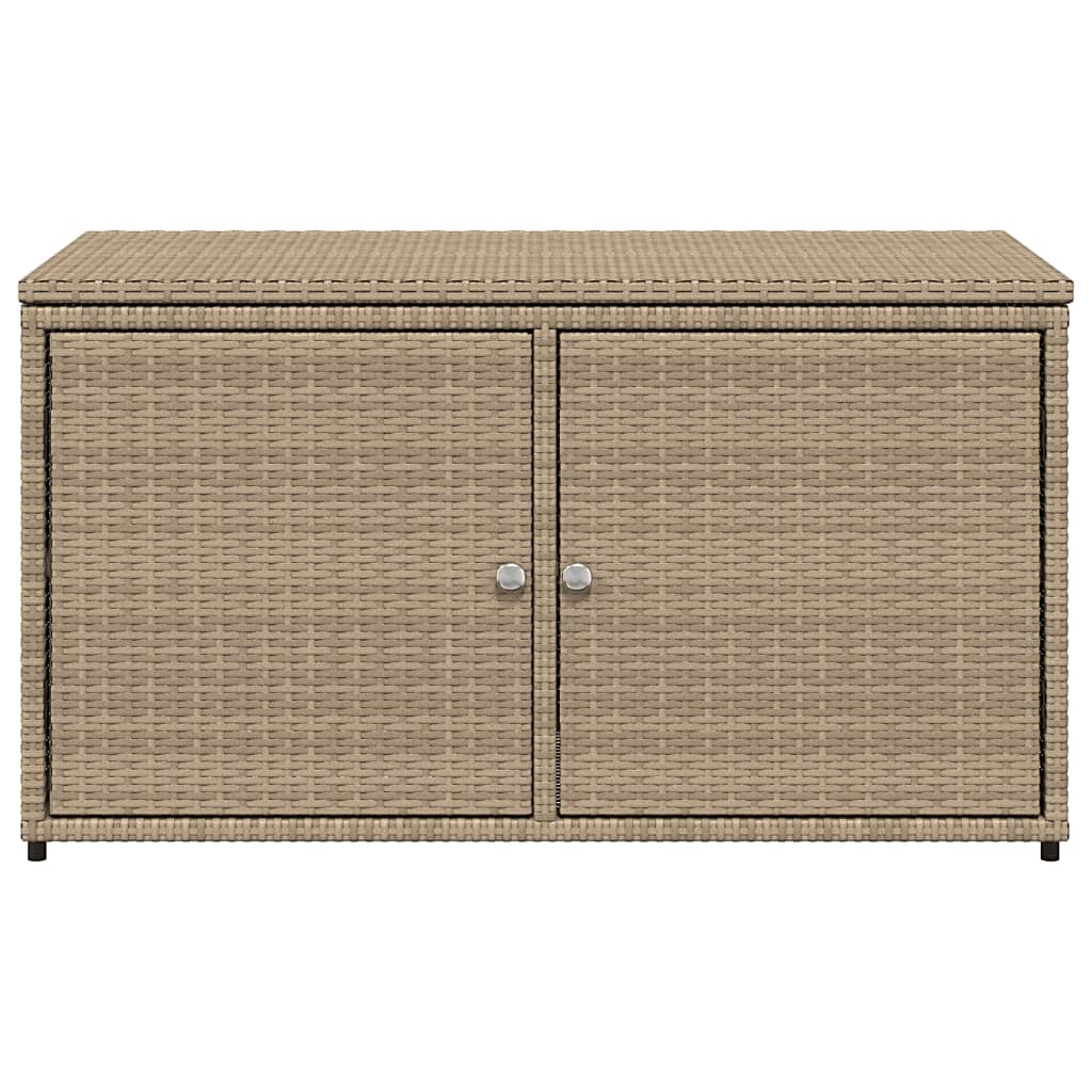 Armadietto Portaoggetti Giardino Beige 110x55x60,5cm Polyrattan 365570