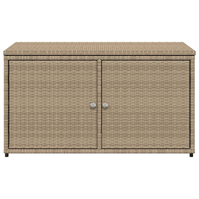 Armadietto Portaoggetti Giardino Beige 110x55x60,5cm Polyrattan 365570