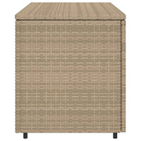 Armadietto Portaoggetti Giardino Beige 110x55x60,5cm Polyrattan 365570