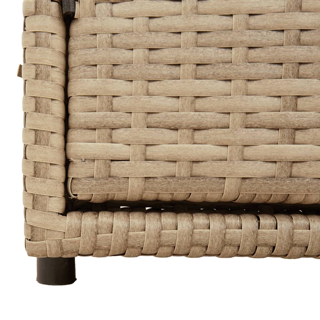 Armadietto Portaoggetti Giardino Beige 110x55x60,5cm Polyrattan 365570