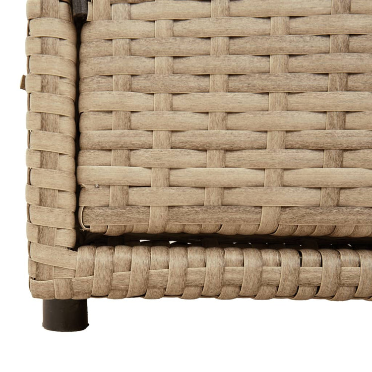 Armadietto Portaoggetti Giardino Beige 110x55x60,5cm Polyrattan 365570