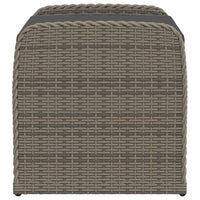 Cassapanca con Cuscino Grigia 80x51x52 cm in Polyrattan 365731