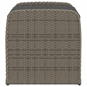 Cassapanca con Cuscino Grigia 80x51x52 cm in Polyrattan 365731