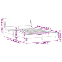 Giroletto con Testiera Marrone 120x200 cm in Similpelle 373160