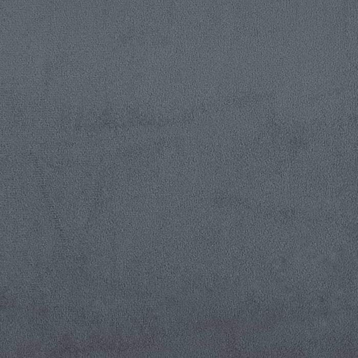 Giroletto con Testiera Grigio Scuro 140x190 cm in Velluto 373173