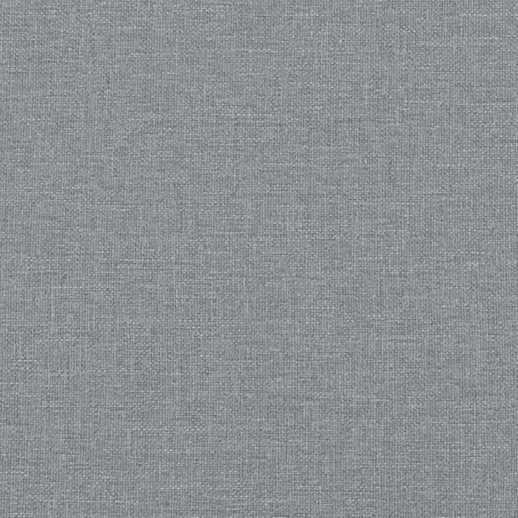 Giroletto con Testiera Grigio Chiaro 180x200 cm in Tessuto 373225