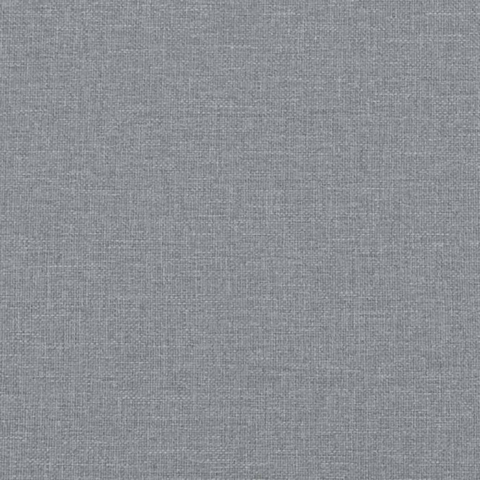 Giroletto con Testiera Grigio Chiaro 180x200 cm in Tessuto 373225