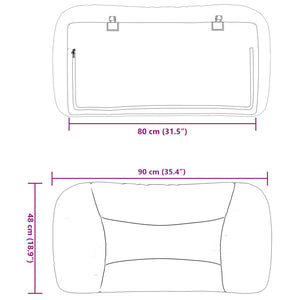 Cuscino Testiera Bianco 80 cm in Similpelle 374533