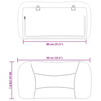 Cuscino Testiera Marrone 80 cm in Similpelle 374534