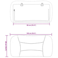 Cuscino Testiera Marrone Scuro 90 cm in Tessuto 374540