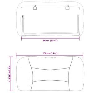 Cuscino Testiera Marrone Scuro 90 cm in Tessuto 374540