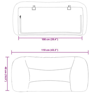 Cuscino Testiera Bianco 100 cm in Similpelle 374557