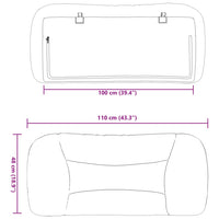 Cuscino Testiera Marrone 100 cm in Similpelle 374558