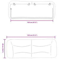 Cuscino Testiera Marrone 120 cm in Similpelle 374570