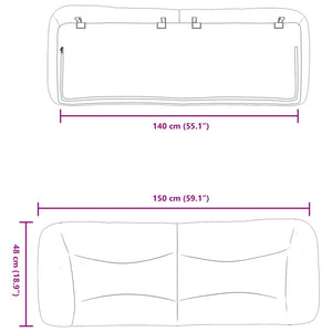 Cuscino Testiera Cappuccino 140 cm in Similpelle 374587