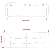 Cuscino Testiera Marrone 160 cm in Similpelle 374597