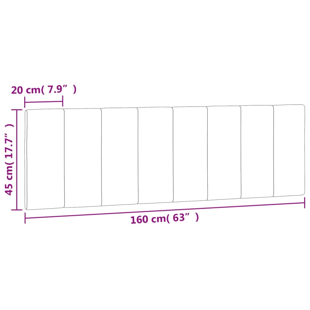 Cuscino Testiera Rosa 160 cm in Velluto 374680