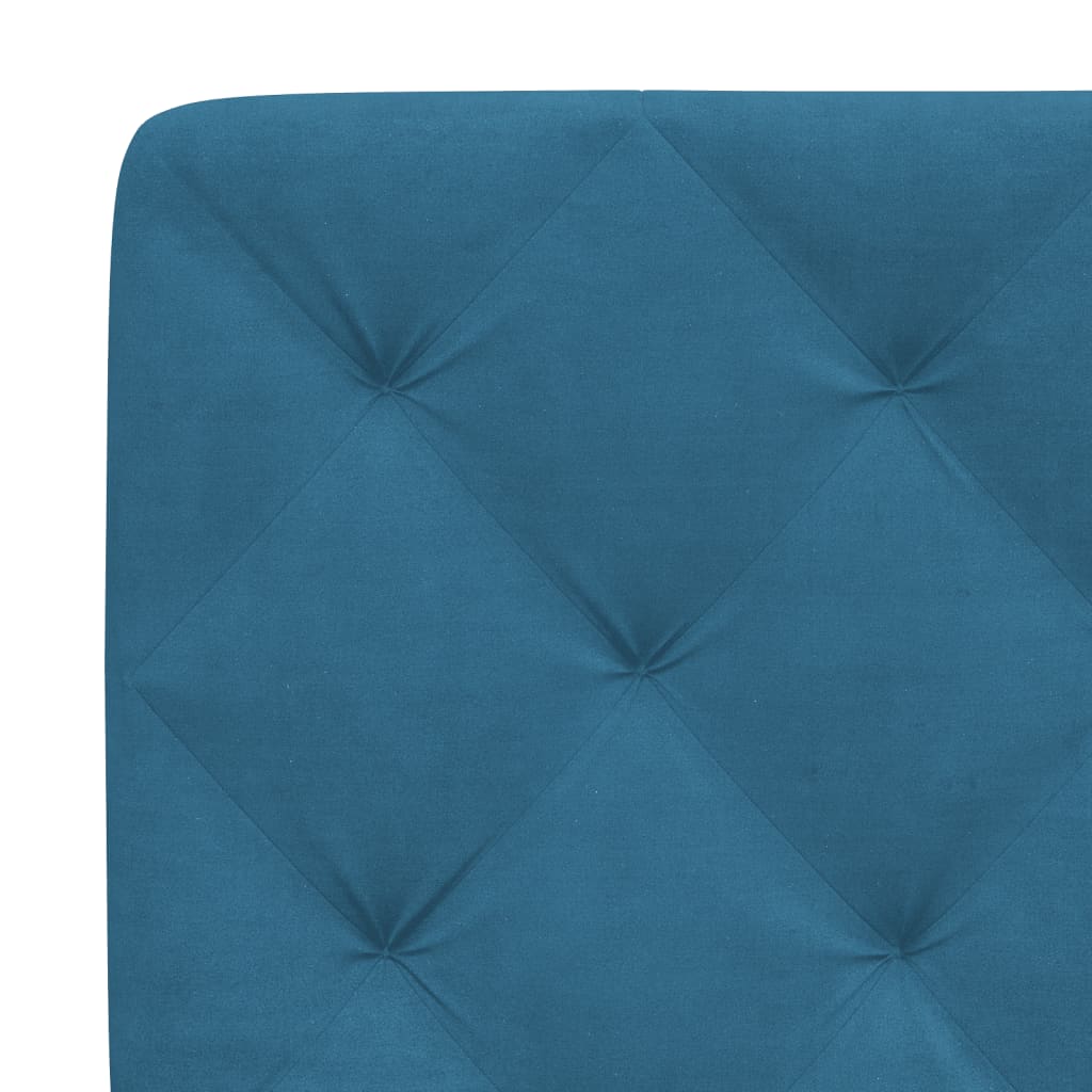 Cuscino Testiera Blu 120 cm in Velluto 374724