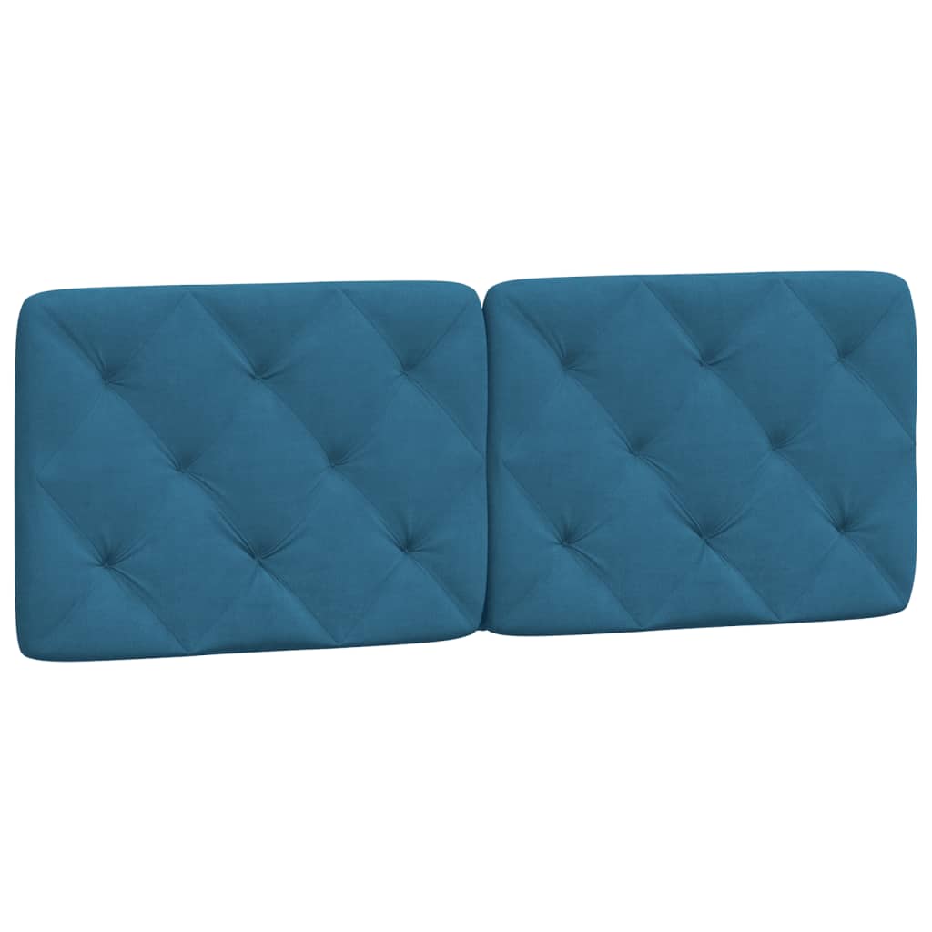 Cuscino Testiera Blu 140 cm in Velluto 374731