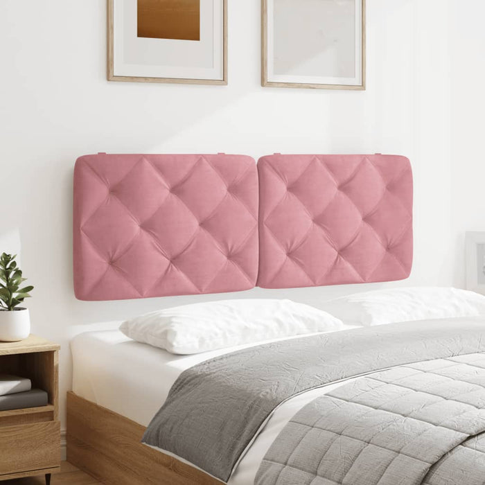 Cuscino Testiera Rosa 140 cm in Velluto 374732