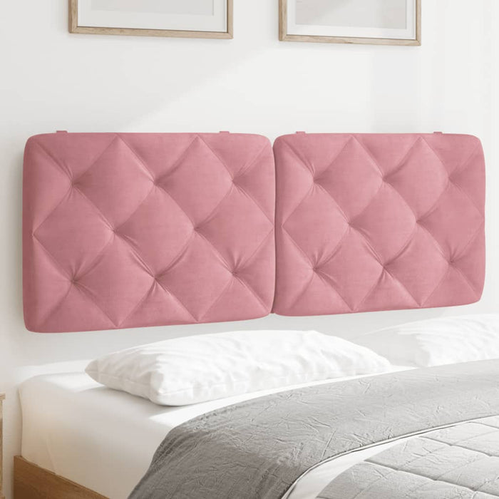 Cuscino Testiera Rosa 140 cm in Velluto 374732