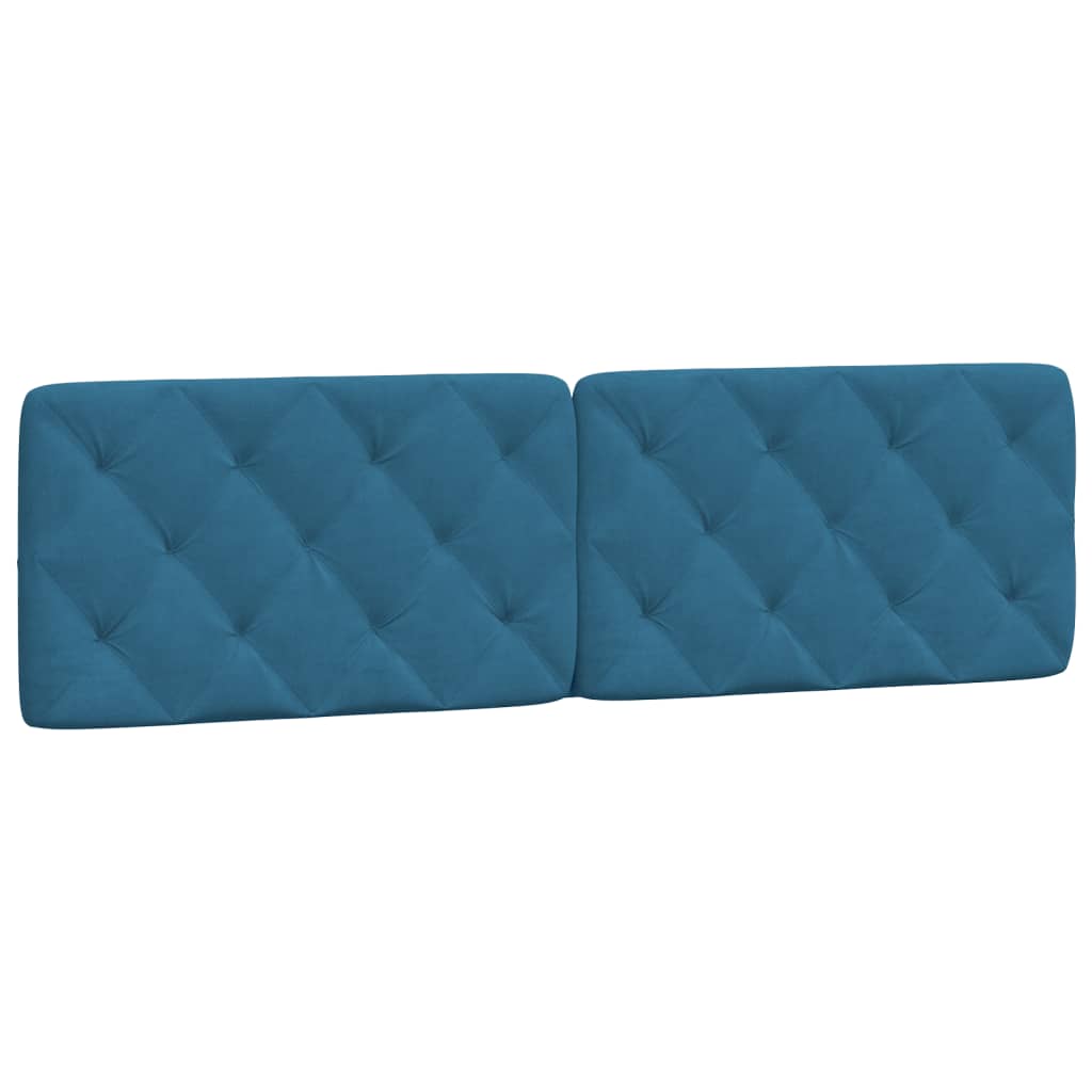 Cuscino Testiera Blu 180 cm in Velluto 374743