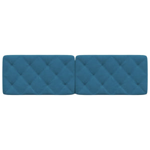 Cuscino Testiera Blu 180 cm in Velluto 374743