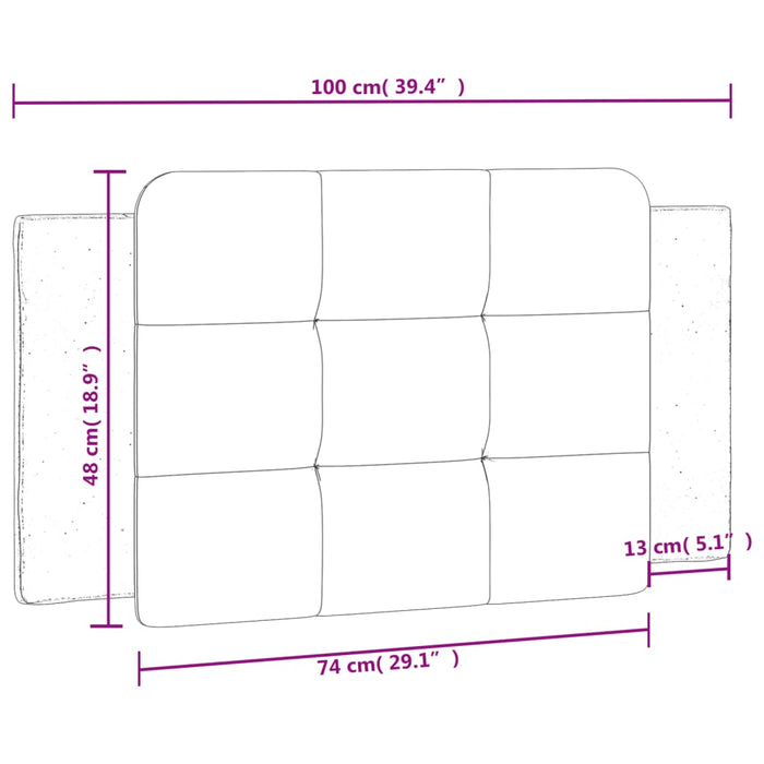 Cuscino Testiera Cappuccino 100 cm in Similpelle 374847