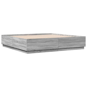 Giroletto Luci LED Grigio Sonoma 200x200 cm Legno Multistratocod mxl 91223