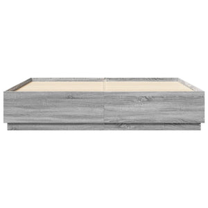 Giroletto Luci LED Grigio Sonoma 180x200 cm Legno Multistrato 3209595