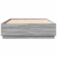 Giroletto Luci LED Grigio Sonoma 150x200 cm Legno Multistrato 3209609