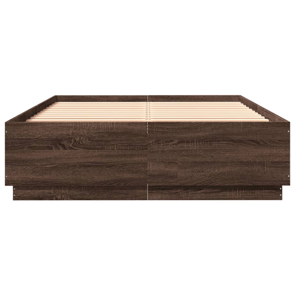 Giroletto Luci LED Rovere Marrone 150x200 cm Legno Multistrato 3209610