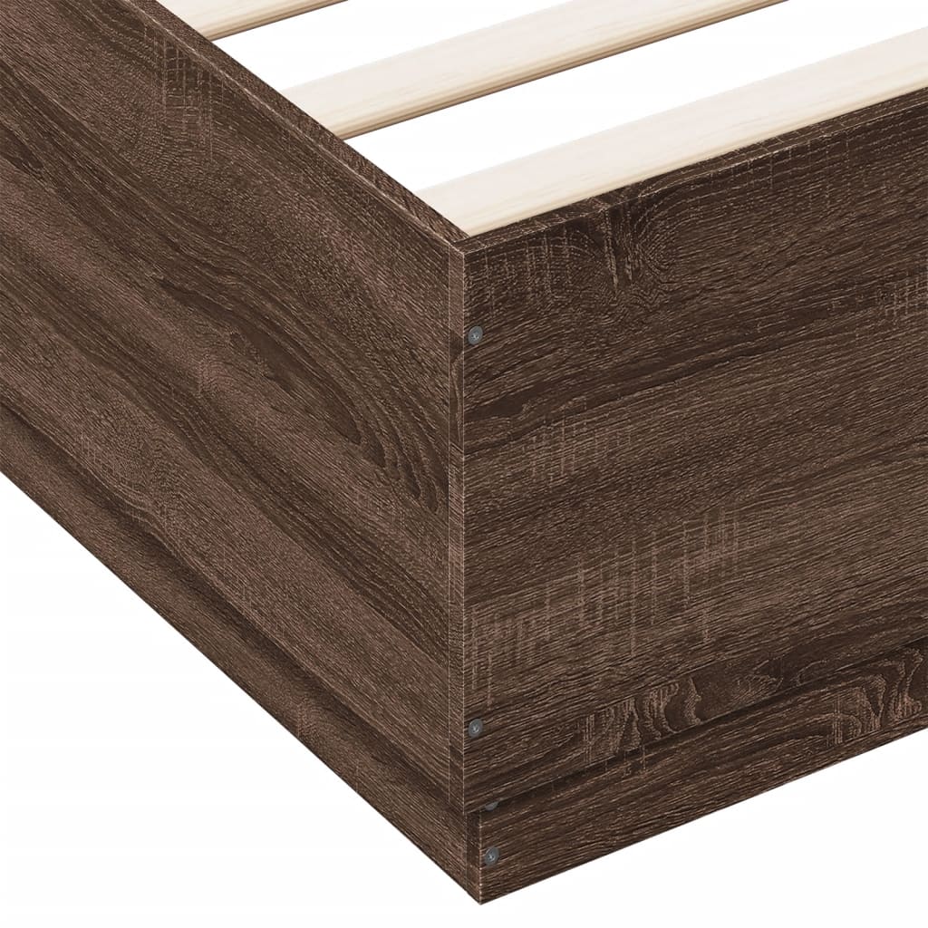 Giroletto Luci LED Rovere Marrone 150x200 cm Legno Multistrato 3209610