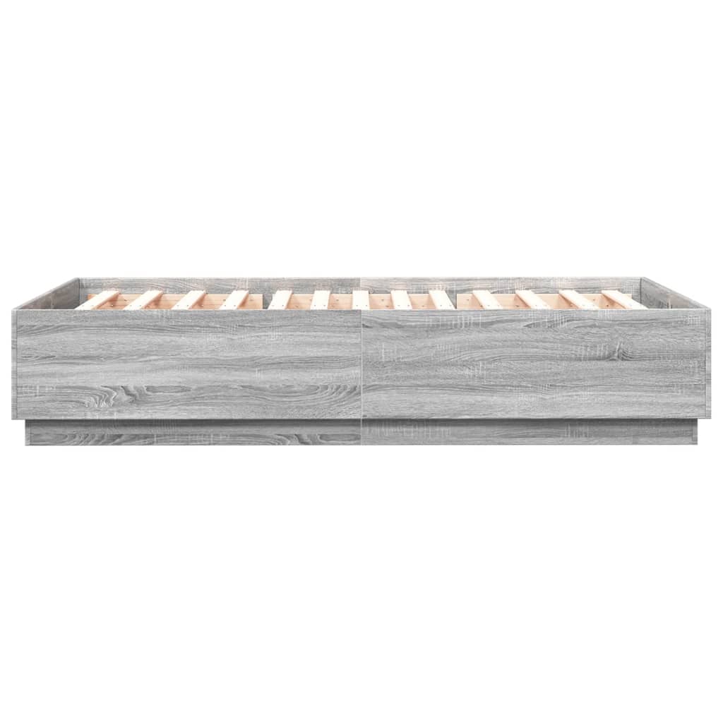 Giroletto Luci LED Grigio Sonoma 140x200 cm Legno Multistrato 3209616