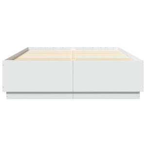 Giroletto con Luci LED Bianco 120x200 cm in Legno Multistrato 3209618