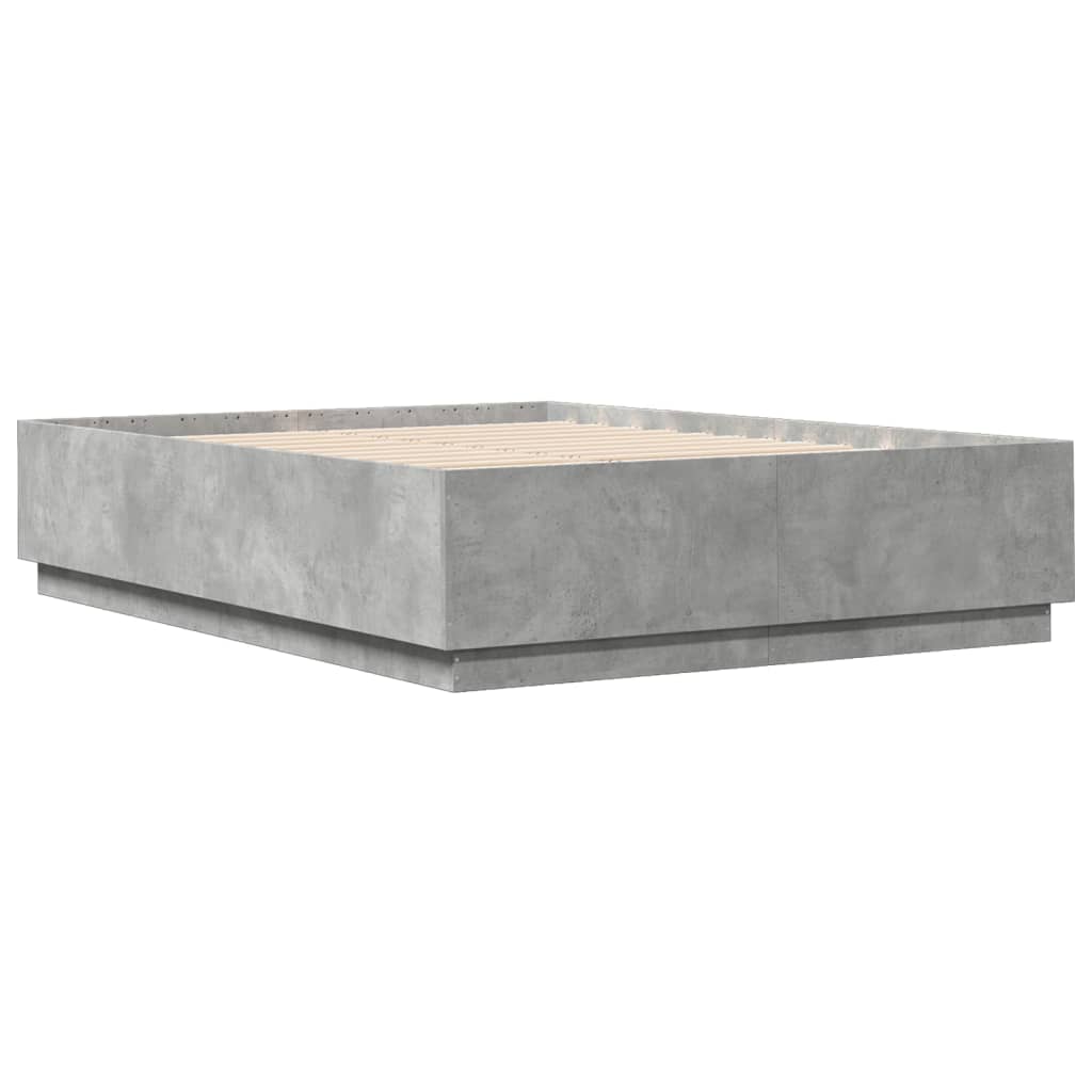 Giroletto Luci LED Grigio Cemento 120x200 cm Legno Multistrato 3209621