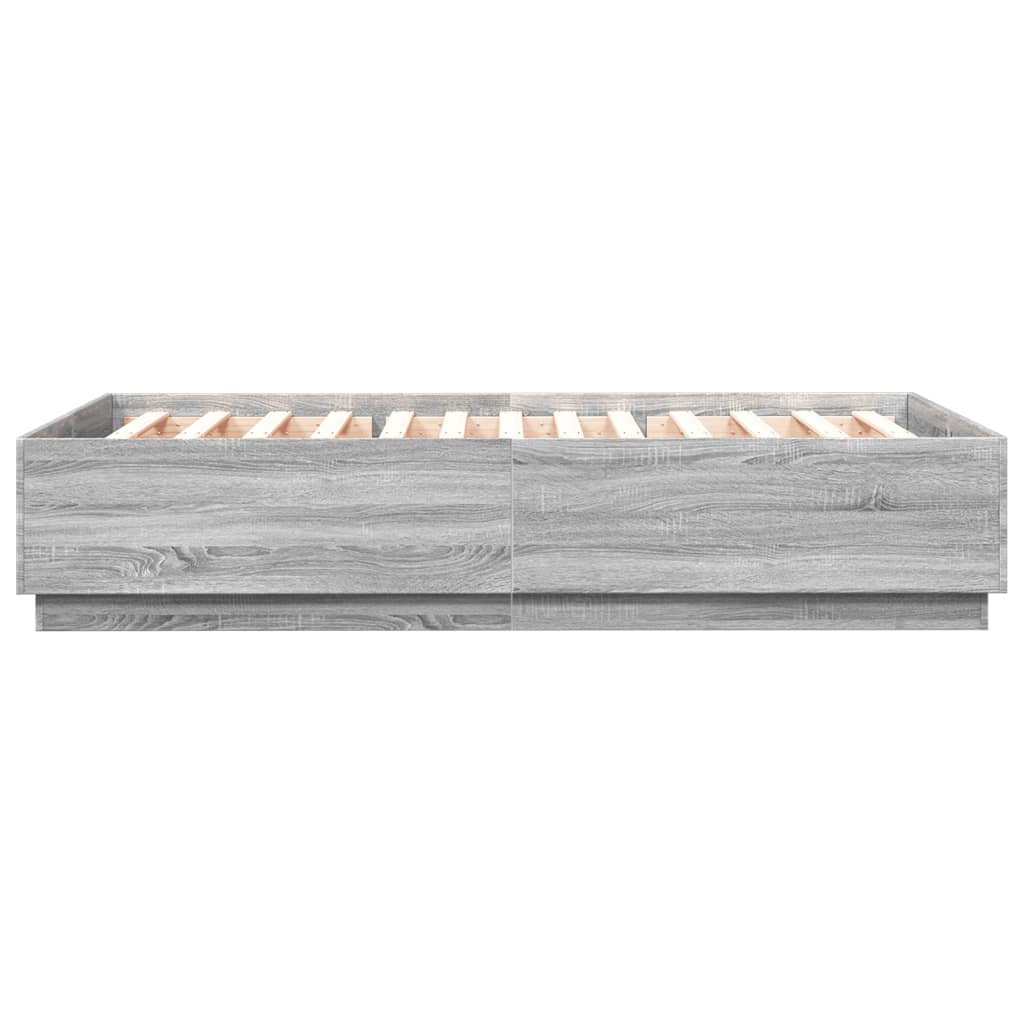 Giroletto Luci LED Grigio Sonoma 120x200 cm Legno Multistrato 3209623