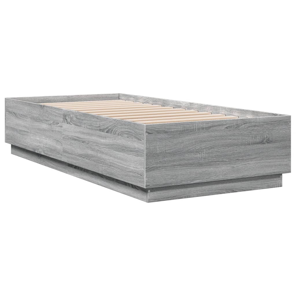 Giroletto Luci LED Grigio Sonoma 100x200cm in Legno Multistratocod mxl 91233