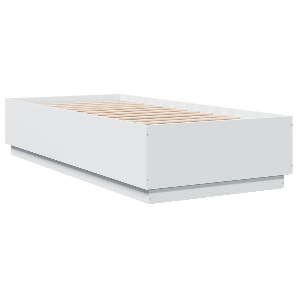 Giroletto con Luci LED Bianco 90x200 cm in Legno Multistrato 3209632