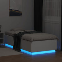 Giroletto con Luci LED Bianco 90x200 cm in Legno Multistrato 3209632