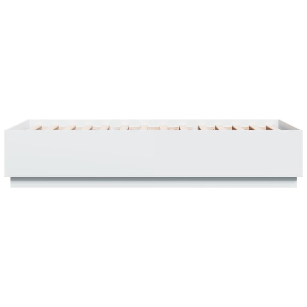 Giroletto con Luci LED Bianco 90x200 cm in Legno Multistrato 3209632