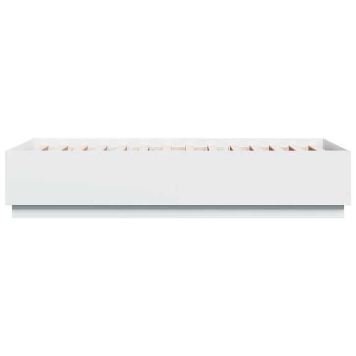 Giroletto con Luci LED Bianco 90x200 cm in Legno Multistrato 3209632