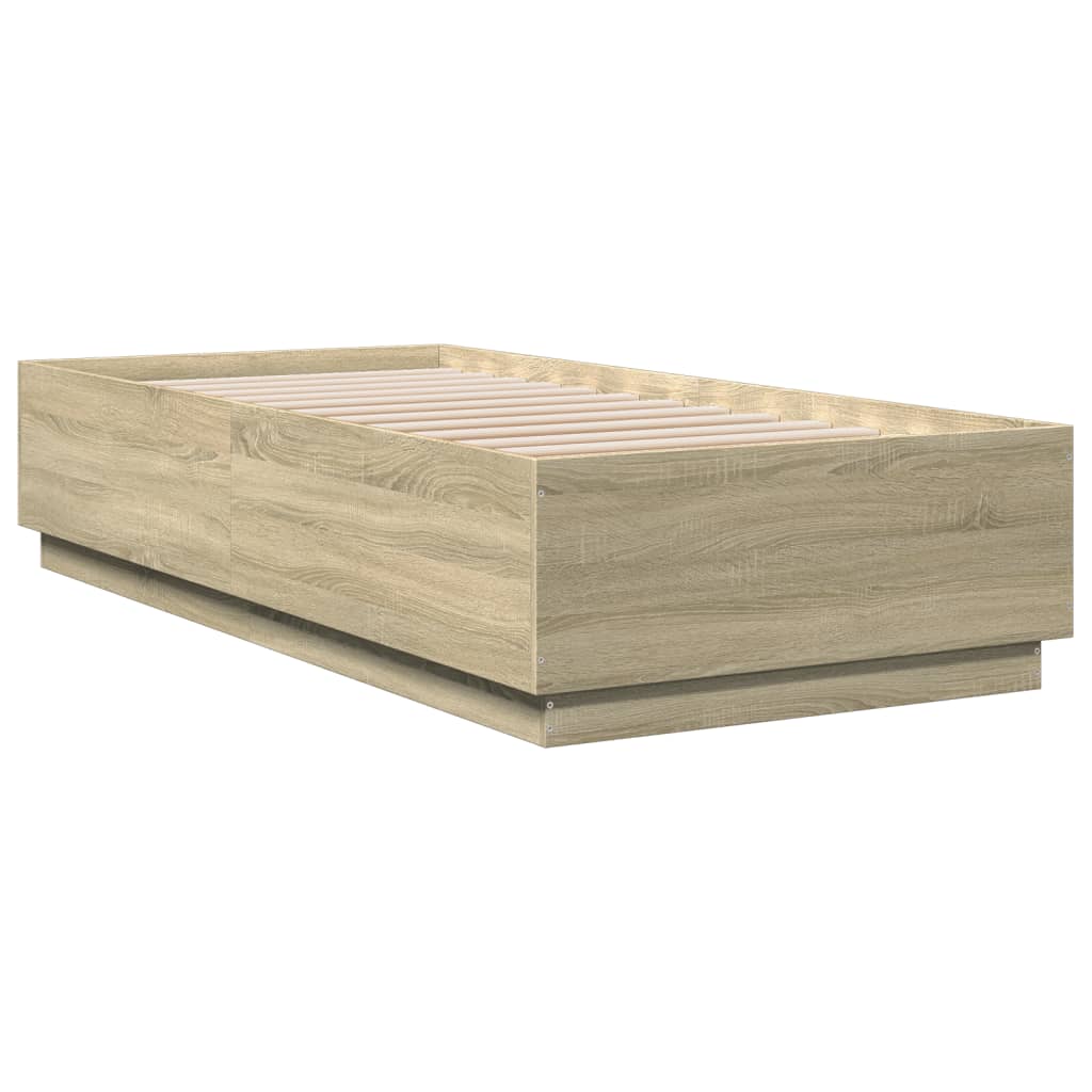 Giroletto con Luci LED Rovere Sonoma 90x200cm Legno Multistrato 3209634