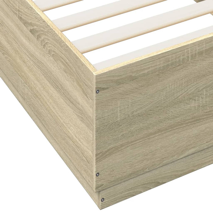 Giroletto con Luci LED Rovere Sonoma 90x200cm Legno Multistrato 3209634