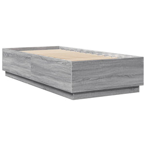 Giroletto con Luci LED Grigio Sonoma 90x200cm Legno Multistrato 3209637