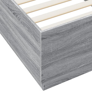 Giroletto con Luci LED Grigio Sonoma 90x200cm Legno Multistrato 3209637