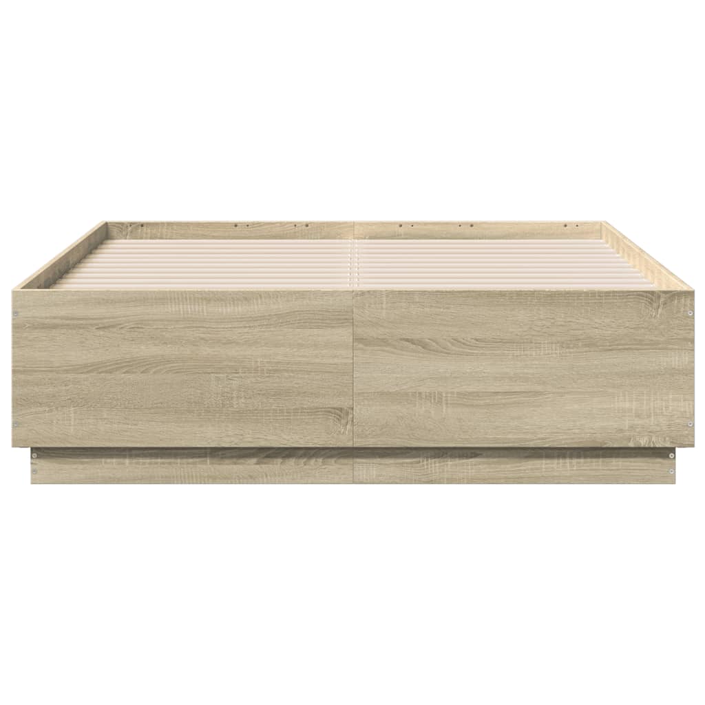 Giroletto Luci LED Rovere Sonoma 135x190 cm Legno Multistrato 3209648